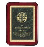 Custom Green Executive Rosewood Plaque Award (7