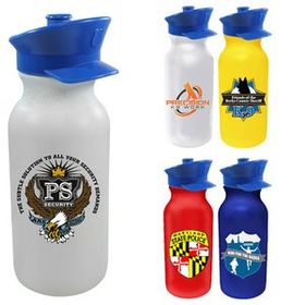 Custom 20 oz. Value Cycle Bottle with Police Hat Push 'n Pull Cap, Full Color Digital