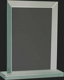 Custom Pristine Jade Glass Collection Rectangular Award L, 8 1/2