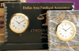 Custom Large Black Genuine Marble Broken Edge Creative Clock Award, 8