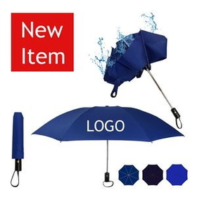 Custom Inverted / Reversed Auto Open Auto Close Folding Umbrella, 12" L x 2.5" W x 2.5" H