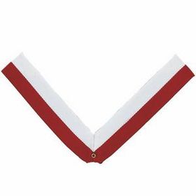 Blank Rn Series Domestic Neck Ribbon W/Eyelet (Maroon/White), 30" L X 7/8" W
