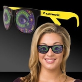 Custom Mardi Gras Eyes Yellow Billboard Sunglasses