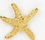 Custom Gold Starfish Stock Cast Pin, Price/piece