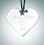 Custom Beveled Heart Shape Jade Glass Ornament Award, 3" H x 3 1/2" W x 1/8" D, Price/piece