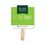 Custom Square Sandwich Paper Hand Fan w/ Wood Stick Handle Lightweight, 8" W x 8" H, Price/piece