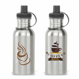 Custom Cutom Logo Water Bottle, 18 oz. Stainless Steel Sports Bottle, Travel Bottle, Coffee Bottle, 8.75