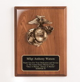 Custom Walnut Plaque with Marine Casting, 9