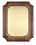 Blank American Walnut Plaque w/ Brush Brass Plate & 4 Notched Corners (9"x12"), Price/piece