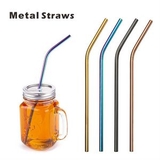 Custom Bent Metal Straws, 10.5 Inch Length, 0.25 Inch Diameter, 266*6 MM 0.25 Inch Diameter, 266*6 MM, 0.25