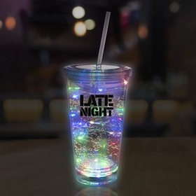 Custom Multicolor String Light 16oz LED Cup, 2.5" W x 4" W x 7" H