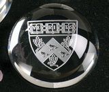 Custom Dome Magnifier Crystal Paperweight (3")