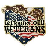 Blank I Support Our Veterans Pin, 1