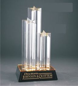 Custom Acrylic Triple Star Award (11")