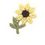 Custom Floral Embroidered Applique - Sunflower W/ Stem, Price/piece