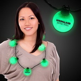 Custom Green LED Ball Necklaces