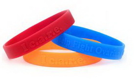 Custom 3/4" Embossed Silicone Wristbands