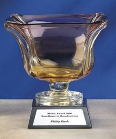 Exotic Crystal Award Vase (8")