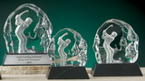 Custom Junior Golfer Glacier Sports Award w/ Genuine Marble Base (4.5