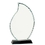 Custom Flame Shaped Facet Glass Award w/ Black Base (9 1/2"), Price/piece