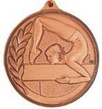 Custom 500 Series Stock Medal (Female Gymnastics) Gold, Silver, Bronze