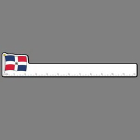12" Ruler W/ Flag of Dominican Republic