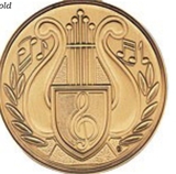 Custom 500 Series Stock Medal (Music) Gold, Silver, Bronze
