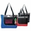 Custom Tri Color, Poly Zipper Tote Bag w/ Mesh Pocket, 17" W x 14" H x 3.5" D, Price/piece