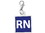 Custom Square Badge Reel Charm (Polydome), 0.69" W X 1.3" H, Price/piece