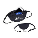 Custom 600D Poly Two Pocket Fanny Pack with Adjustable Waist Belt, 12