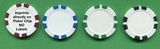 Custom Poker Chips, Deluxe 8 Stripe Design, 1 9/16