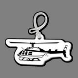 Custom Helicopter (Left, Wht) Bag Tag