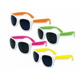 Custom White Frame Neon Sunglasses
