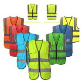 Custom Reflective Safety Vest With Reflective Strips