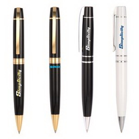 Custom Compact Metal Series Ballpoint Pen, 5.31" L x 0.51" W