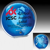 Custom Globe Graphic Award - Laser Engraved (6-1/2