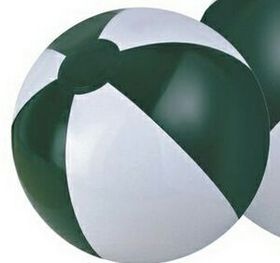 Custom 12" Inflatable Forest Green & White Beach Ball