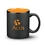 Custom Sidley Mug - 11oz Black/Orange, Price/piece