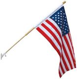 Custom Endura Nylon U.S. Outdoor Banner Flag with Simple Pole Sleeve (3'x5')