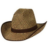 Custom Western Hat w/ Brown Trim & Band