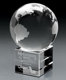Custom Crystal Globe Award (3 1/8