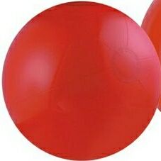Custom 6" Inflatable Solid Red Beach Ball