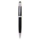 Custom Optima Ballpoint Pen-Black & Silver, 5.50