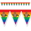 Custom Printed Rainbow Pennant Banner, 11 1/4" H x 7' L, Price/piece