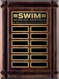 Custom Annual Grooved Walnut Plaque w/ Laser Engraved Plate (9