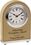 Custom 5.5" Light Brown Leatherette Arch Desk Clock, Price/piece