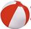 Blank 12" Red & White Inflatable Beach Ball