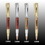 Custom Bullet Brass Ball Point Pen (Satin Chrome/Chrome/ Bamboo), 5.25" L x 0.375" Diameter, Price/piece