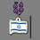 Custom Beaded Necklace W/ Clip On Israel Flag Medallion, Price/piece