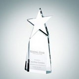 Custom Triumphant Star Optical Crystal Award (Clear), 9